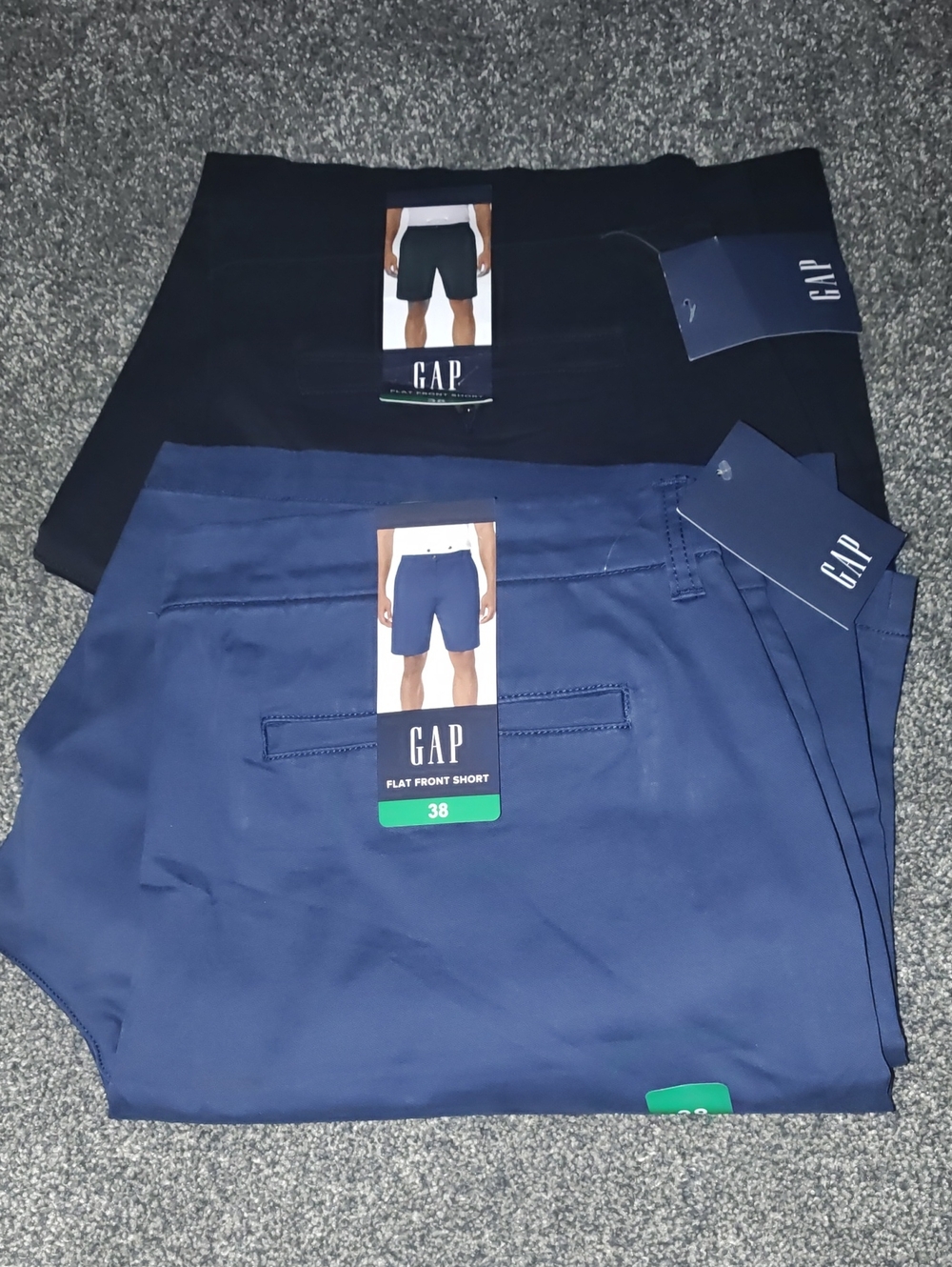 GAP Men's Flat Front Shorts — Navy & Black Duo